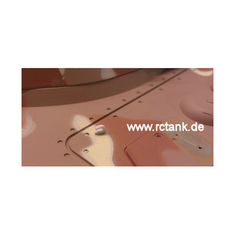 Königstiger, Hebeösen zur Frontabdeckung, 4 Stück auf Polystyrol