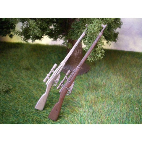 Scharfschützengewehr aus Metall in 1/16, unlackiert (Mosin Nagant)