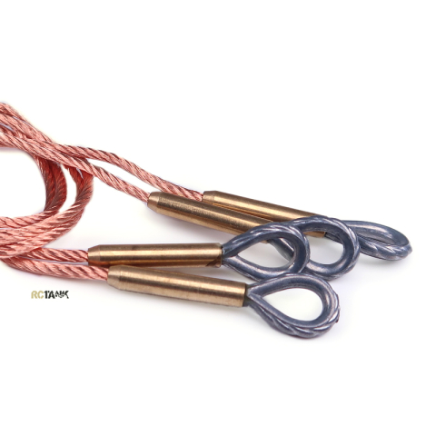 Tiger I - copper ropes including end pieces, 2 pieces each 52 cm