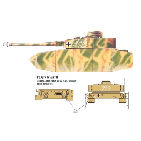 Panzer IV  Ausf.H. 7th comp. 3Rd.SS-Pz. Div. Totenkopf Warschau 1944