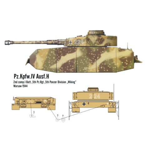 Panzer IV  Ausf. H 2nd comp.I Batt.5Th Pz.Rgt Panzer Division Wiking Warsaw 1944