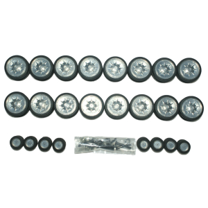 Panzer IV - Metal road wheels + support rollers incl. tire