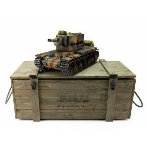 Taigen KV-2, version camouflage, metal edition 1:16 with BB unit, V1 board and transport wooden box