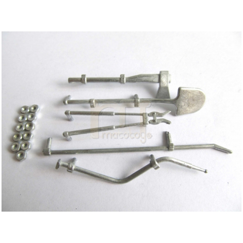 Panzer III - tools set, made of metal, 10,95