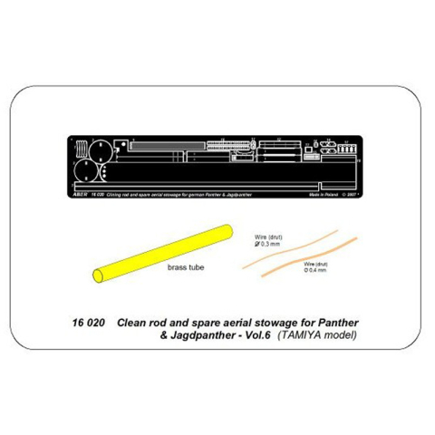 ABER - Panther G / Jagdpanther Vol. 6, clean rod and spare aerial stowage