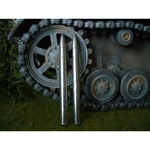 Obus 7.5 cm en métal 1/16, non peint