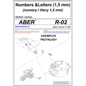 ABER - Nummern und Buchstaben (1,5 mm)