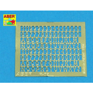 ABER - Chiffres et lettres en métal (1,5 mm)