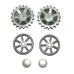 Panzer IV - Drive sprockets and idlers wheels, made of metal with ball bearing