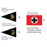 Ensemble de drapeau allemand 24th Panzerdivision