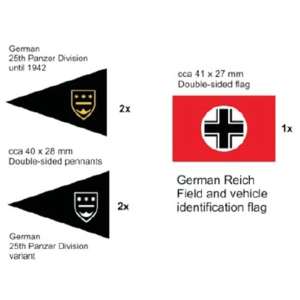 German Flag set  25th Panzerdivision