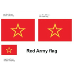 Russisches Fahnenset "Rote Armee" (3 Stück) für 1/16 Panzer