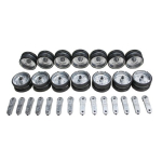 Leopard 2A6 - metal rollers set + metal suspension arms+ metal sprocket/idler wheels (ball bearings)