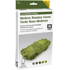 Vallejo - AFV Airbrush Farbenset / Modern Russian Green 