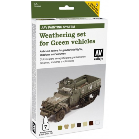 Vallejo AFV Weathering Set green tanks