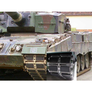 Leopard 2A6 - HQ Metallketten mit Gummipolster (Pads), Heng Long oder Tamiya