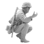 SOL - 1/16 MG 34 Mannschaft (3 Figuren + Mauer)