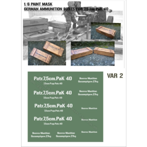 1/6 Pochoir caisse à munition 7,5cm PaK 40 27kg