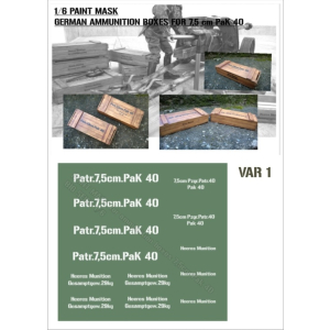 1/6 Pochoir caisse à munition 7,5cm PaK 40 29 kg