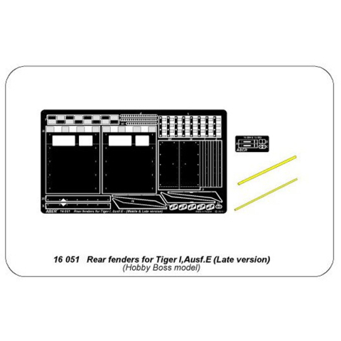 ABER, Tiger I late version Ausf. E, rear fenders