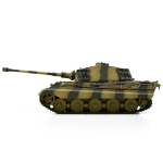 Taigen Königstiger, Version Tarn in der Metall-Edition 1:16 mit KwK Rauchsystem, IR-System, Rohrrückzug und Xenonblitz, V3-Platine und Transportbox aus Holz