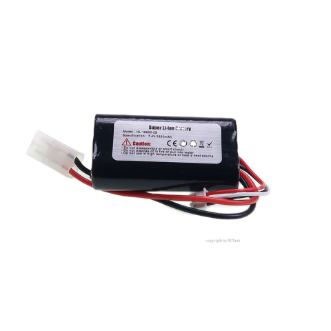 Li-Ion battery 1800mAh / 7.4V for tanks with Tamiya plug, small 