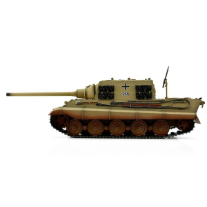 Taigen Jagdtiger, Version Wüste in der Metall-Edition 1:16 mit BB-Einheit, Platine V3 und Transportbox aus Holz