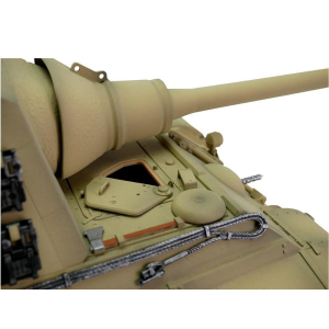 Taigen Jagdtiger, Version Wüste in der Metall-Edition 1:16 mit BB-Einheit, Platine V3 und Transportbox aus Holz