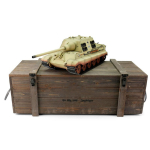 Taigen Jagdtiger, Version Wüste in der Metall-Edition 1:16 mit BB-Einheit, Platine V3 und Transportbox aus Holz 