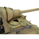 Taigen Jagdtiger, Version Wüste in der Metall-Edition 1:16 mit BB-Einheit, Platine V3 und Transportbox aus Holz