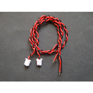 2 cable (30 cm) with 2 pin plug for light, speaker, smoke...