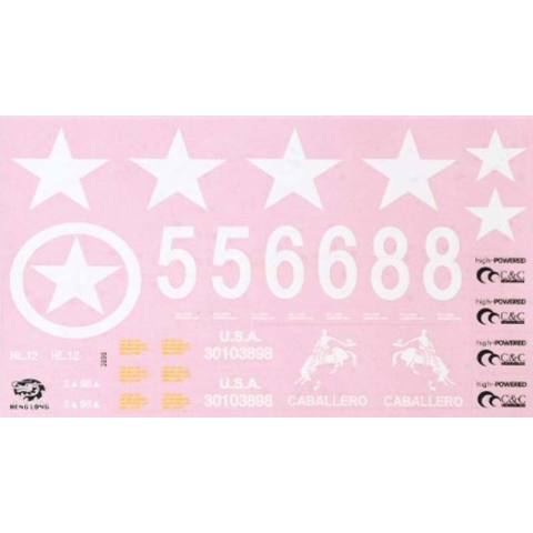 Sherman M4A3 - Decals von Heng Long
