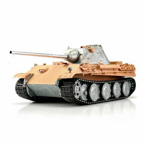 Taigen V3 -  1:16 Panther F + 360° Metallturm und Wanne+ Metall Edition + Taigen Rohrrückzug