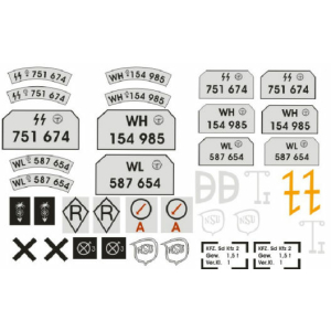 Label for 1/6 vehicle