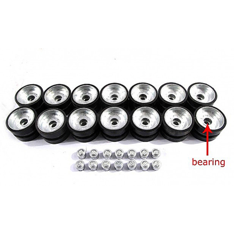 M1A2 Abrams - kit road wheels with rubber and ball bearings, 14 pcs.