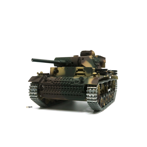 360° Metall Edition Taigen 2.4 GHz Panzer III + Rohrrückzug + Rauch und Sound + IR System