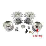 Leopard 2A6 - metal sprocket and idler wheels Mato, with ball bearings