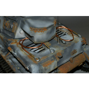 Panzer III / IV - Copper ropes including end pieces, 2...