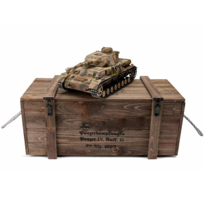 Metal Edition:Taigen V2  360° 2.4 GHz PANZER IV F2/g AIRBRUSH +  recoil unit + metal hull/turret + HQ metal tracks/wheels + wooden box
