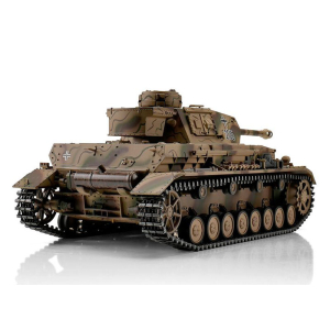 Metall Edition: 2.4 GHz V3 PANZER IV F2/G AIRBRUSH + Rohrrückzug/IR + Metallwanne + HQ Metallketten/Räder + 360°-Turm + Holzkiste