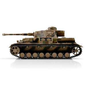 Metall Edition: 2.4 GHz V3 PANZER IV F2/G AIRBRUSH + Rohrrückzug/IR + Metallwanne + HQ Metallketten/Räder + 360°-Turm + Holzkiste