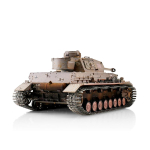 Edition métal: 360° 2.4 GHz V2 (nouvelle platine) PANZER IV F2/G unitée de recul de canon / IR + chassis / tourelle métal + chenilles métal HIVER + canon métal + roues métal + caisse en bois