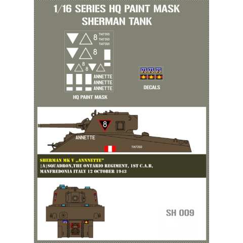 Sherman MK V "Annnette" |A| Squadron, The Ontario Regiment, 1st C.A.B., Manfredonia, Italien, 12. Oktober 1943, 1/16