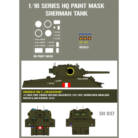 Sherman MK V "Challenger" |C| Squadron, The Three Rivers Regiment, 1th CDN. Armoured Brigade, Ortona, Dezember 1943, 1/16