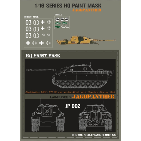 Jagdpanther SdKfz 173 SP gun,  Einheit unbekannt, Ungarn, Frühjahr 1945, 1/16