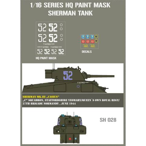 Sherman MK III "Casius" |C| Squadron, Staffordshire Yeomary/Queens Own Royal Regiment, 27th Brigade, Normandie Juni 1944, 1/16