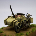 SOL - 1/16 Zündapp KS 750 with sidecar, model kit