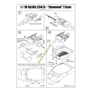 "Stummel" (7,5 cm) - upgrade kit pour PUMA Sd.Kfz.234/3