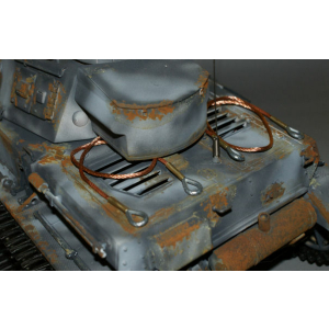 StuG III - 2 Flexi coppper towing cables wirh end...