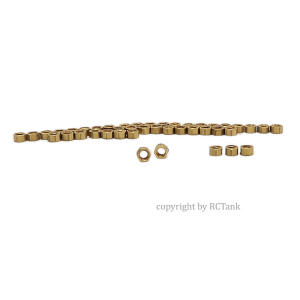 Nuts M1.2 made of brass, 20 pcs